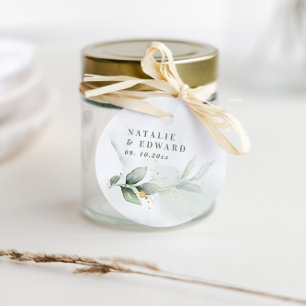 Eukalyptus-Hochzeitsstiftung Wasserfarbe Geschenkanhänger