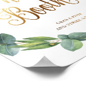 Eukalyptus-Hochzeitssymbol für Foto Poster (Ecke)