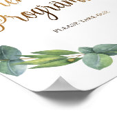 Eukalyptus-Hochzeitssymbol für Zeremonieprogramme Poster (Ecke)