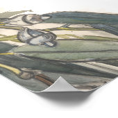 Eukalyptus-Hochzeitstabelle für Wasserfarben Poster (Ecke)