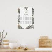 Eukalyptus-Hochzeitstabelle für Wasserfarben Poster (Küche)