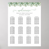 Eukalyptus-Hochzeitstabelle Poster (Vorne)