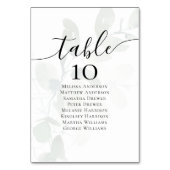 Eukalyptus-Hochzeitstabelle Tischnummer (Vorderseite)