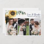 Eukalyptus-Hochzeitstag-Foto Dankeskarte (Vorne/Hinten)