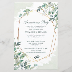 Eukalyptus Hochzeitstag Party Einladung