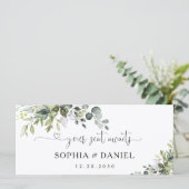 Eukalyptus-Hochzeitstisch-Schild (Stehend Vorderseite)
