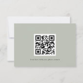 Eukalyptus Hochzeitswebsite QR-Code RSVP Karte (Rückseite)