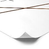 Eukalyptus-Hochzeitszeichen für Goldrahmen Poster (Ecke)