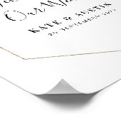 Eukalyptus-Hochzeitszeichen Poster (Ecke)