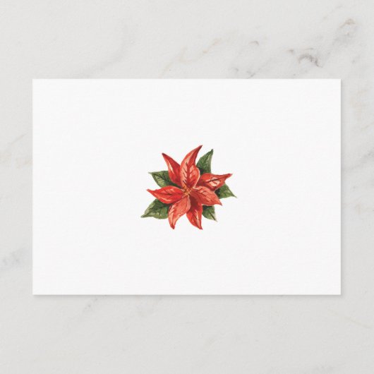 Eukalyptus Holiday Wedding RSVP Card Begleitkarte (Rückseite)