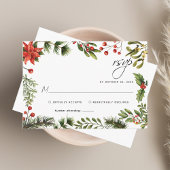 Eukalyptus Holiday Wedding RSVP Card Begleitkarte