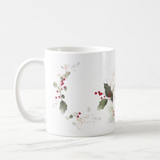 Eukalyptus Holly Berry Glitzer Holiday Kaffeetasse (Links)
