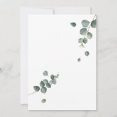 Eukalyptus Honeymoon Dusche Einladung (Rückseite)