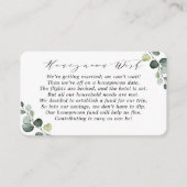 Eukalyptus Honeymoon Wish Begleitkarte (Vorderseite)