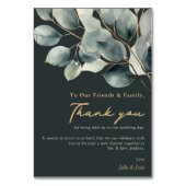 Eukalyptus hübsch Wedding Table Dankeschön Karte (Vorderseite)