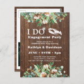 Eukalyptus I DO Foto Crawfish Party einladen Postkarte (Vorne/Hinten)