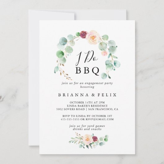 Eukalyptus I: GRILLEN-Engagement-Partei Einladung (Vorderseite)