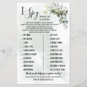 Eukalyptus I Spy Hochzeit Empfang zweisprachiges S (Vorderseite)