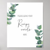 Eukalyptus - Ihre Rezept-Karte hier Plakat (Vorne)
