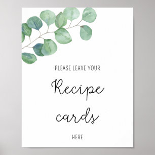 Eukalyptus - Ihre Rezept-Karte hier Plakat