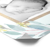 Eukalyptus in Aquarellfarbe, ich bin ein Kind Gott Poster (Ecke)