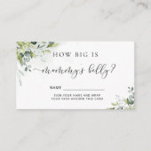 Eukalyptus in Aquarellfarbe, wie groß der Bauch de Begleitkarte (Vorderseite)