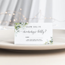 Eukalyptus in Aquarellfarbe, wie groß der Bauch de Begleitkarte