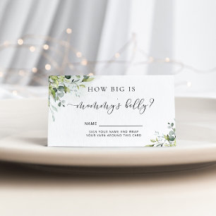 Eukalyptus in Aquarellfarbe, wie groß der Bauch de Begleitkarte