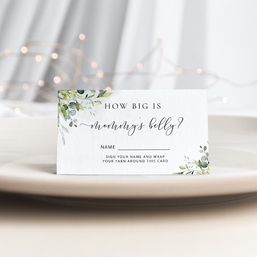 Eukalyptus in Aquarellfarbe, wie groß der Bauch de Begleitkarte