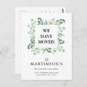 Eukalyptus in Aquarellfarbe Wir haben eine neue Ad Postkarte (Vorne/Hinten)