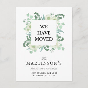 Eukalyptus in Aquarellfarbe Wir haben eine neue Ad Postkarte