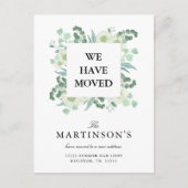 Eukalyptus in Aquarellfarbe Wir haben eine neue Ad Postkarte (Vorderseite)