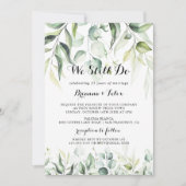 Eukalyptus in Aquarellfarben, den wir noch immer ü Einladung (Vorderseite)