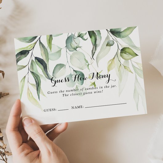 Eukalyptus in Aquarellfarben schätzt, wie viele Ga Visitenkarte