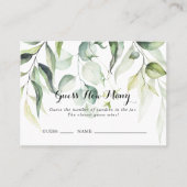 Eukalyptus in Aquarellfarben schätzt, wie viele Ga Visitenkarte (Vorderseite)