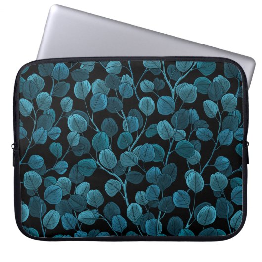 Eukalyptus in blau laptopschutzhülle (Vorderseite)