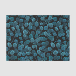 Eukalyptus in blau seidenpapier