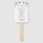 Eukalyptus in der Region Verlasse Hochzeitsfeierli Fächer (Rückseite)