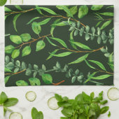Eukalyptus in dunkelgrün geschirrtuch (Gefaltet)