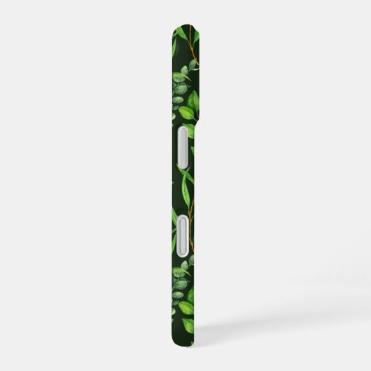 Eukalyptus in dunkelgrün iPhone 16 hülle (Rechte Seite)