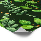 Eukalyptus in dunkelgrün poster (Ecke)
