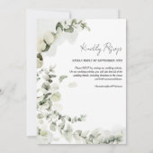 Eukalyptus in einer UAWG Einladung (Rückseite)