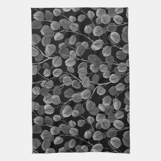 Eukalyptus in grau geschirrtuch (Vertikal)