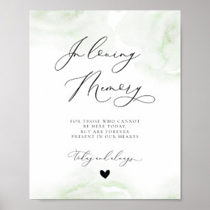 Eukalyptus In Loving Memory Hochzeitsgedenkzeichen Poster