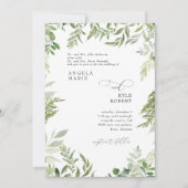 Eukalyptus in moderner Wasserfarbe - beide Sets de Einladung (Vorderseite)
