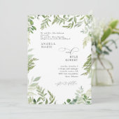 Eukalyptus in moderner Wasserfarbe - beide Sets de Einladung (Stehend Vorderseite)