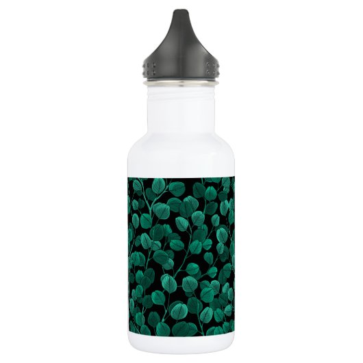 Eukalyptus in schwarz edelstahlflasche (Links)