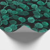 Eukalyptus in schwarz geschenkpapier (Ecke)