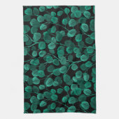 Eukalyptus in schwarz geschirrtuch (Vertikal)