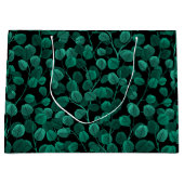 Eukalyptus in schwarz große geschenktüte (Vorderseite)